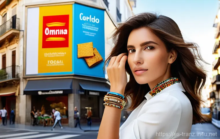 번역사들이 흔히 저지르는 실수 - **Prompt:** A bustling street scene in a Spanish city like Madrid or Barcelona on a sunny afternoon....