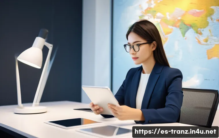 번역사 직무 기술서 작성 방법 - **Prompt 1: The Culturally Adept Translator**
"A female professional translator, appearing to be...