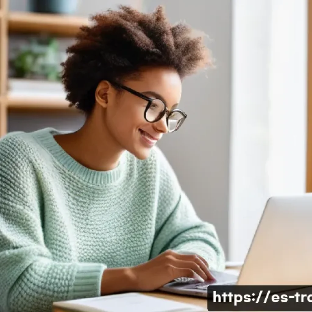 번역 관련 대학원 선택 가이드 - **Prompt 1: Flexible Online Learning Hub**
"A bright, inviting image of a young adult, possibly ...