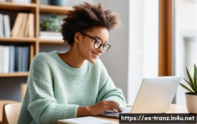 번역 관련 대학원 선택 가이드 - **Prompt 1: Flexible Online Learning Hub**
"A bright, inviting image of a young adult, possibly ...