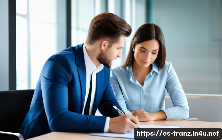 번역사가 준비해야 할 계약서 필수 항목 - **Image Prompt 1: Project Clarity and Fair Compensation**
"A professional setting, a bright and ...